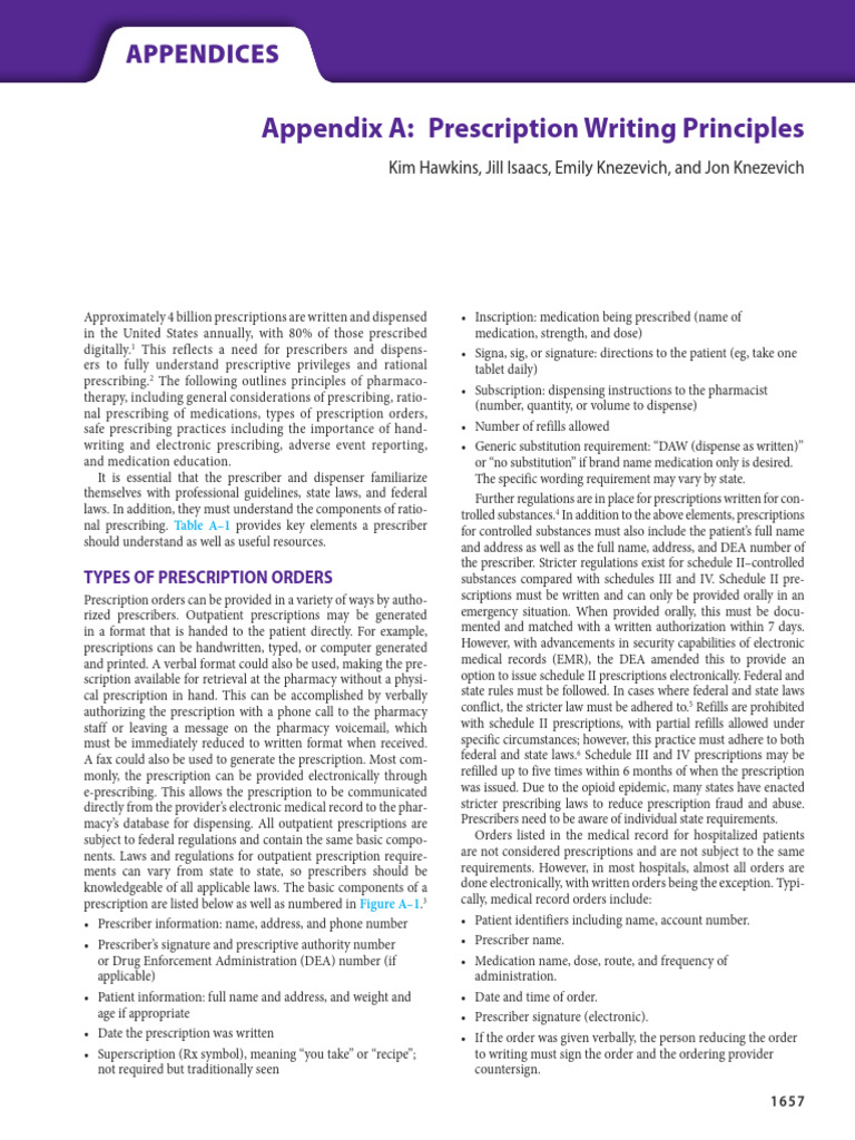 Prescription Writing Best Practices | PDF | Medical Prescription ...