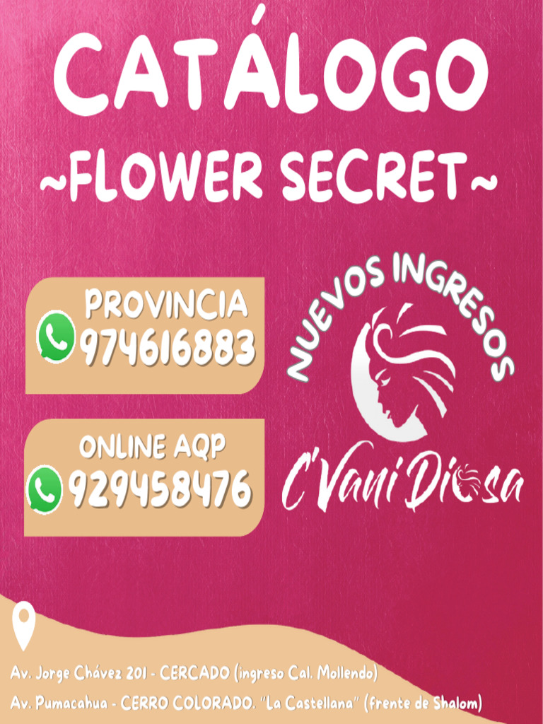 Catálogo de Productos Flower Secret | PDF
