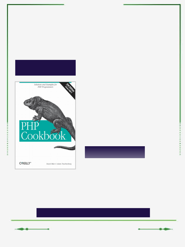 PHP Cookbook Solutions and Examples for PHP Programmers 2nd Edition ...
