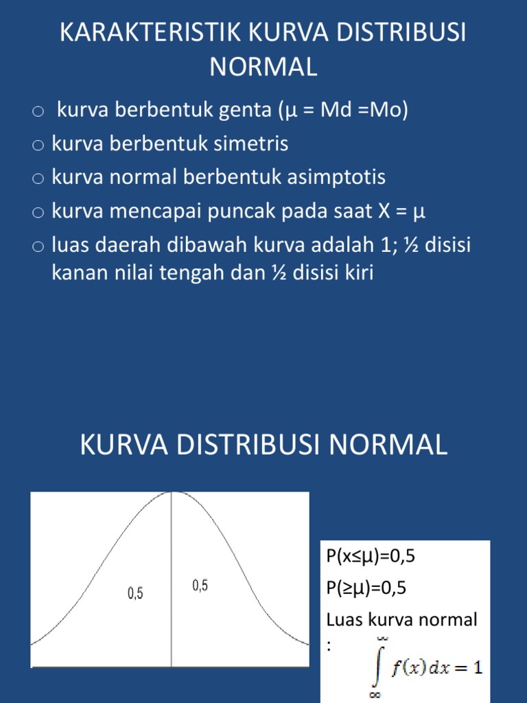 Karakteristik Kurva Distribusi Normal | PDF | Metode & Bahan Ajar