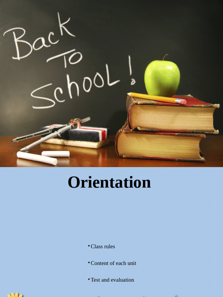 Class Orientation and Unit Overview | PDF