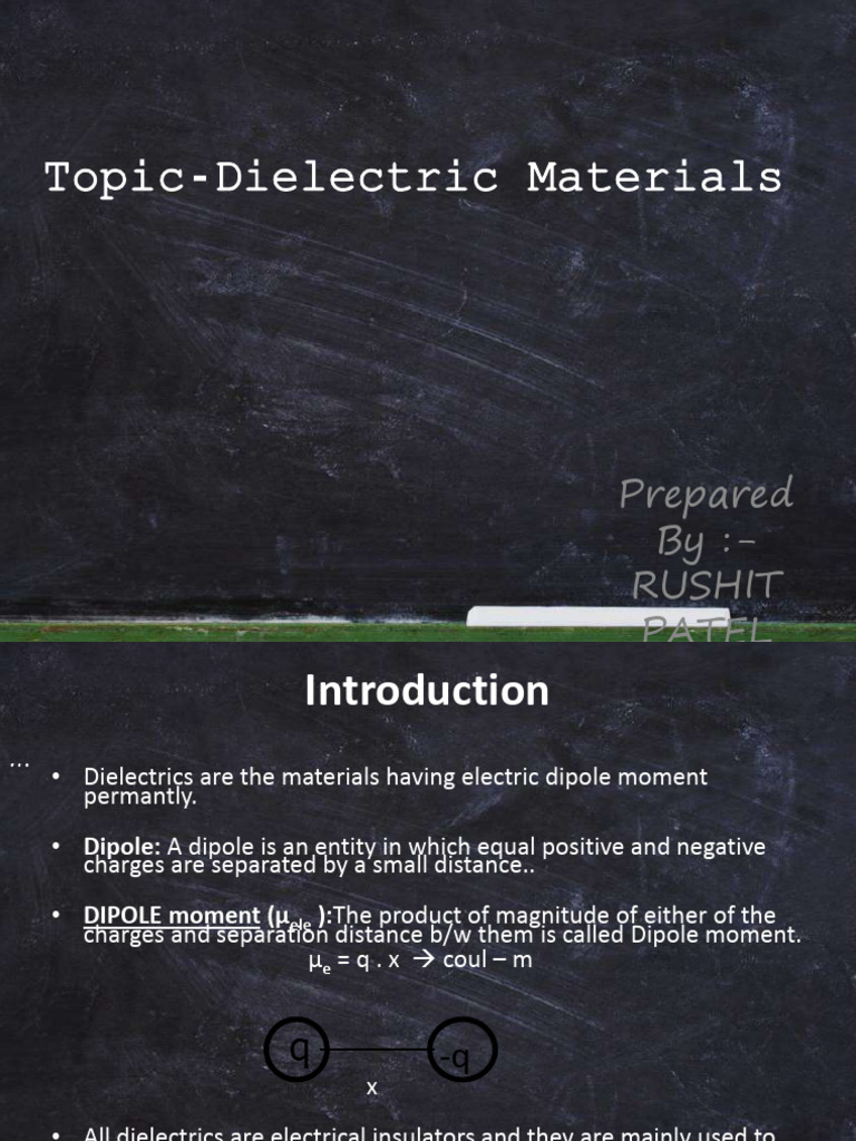 Understanding Dielectric Materials | PDF | Dielectric | Dipole