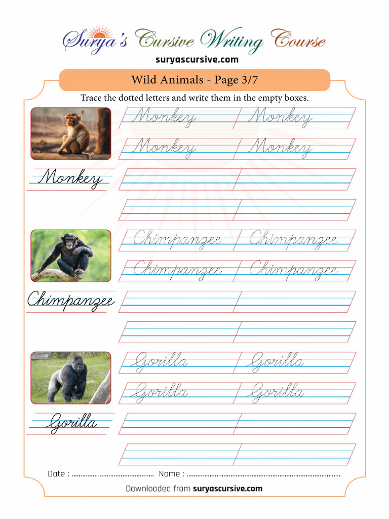 Wild Animals Page 3 | PDF