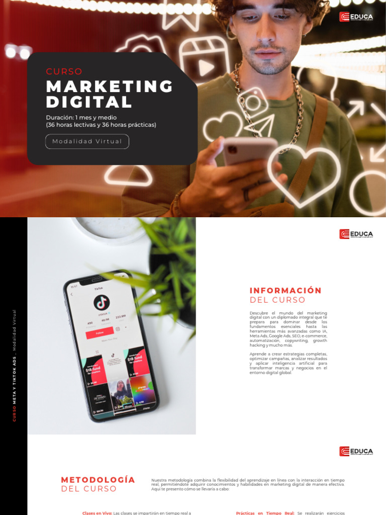 Curso de Marketing Digital Virtual | PDF | Publicidad digital ...