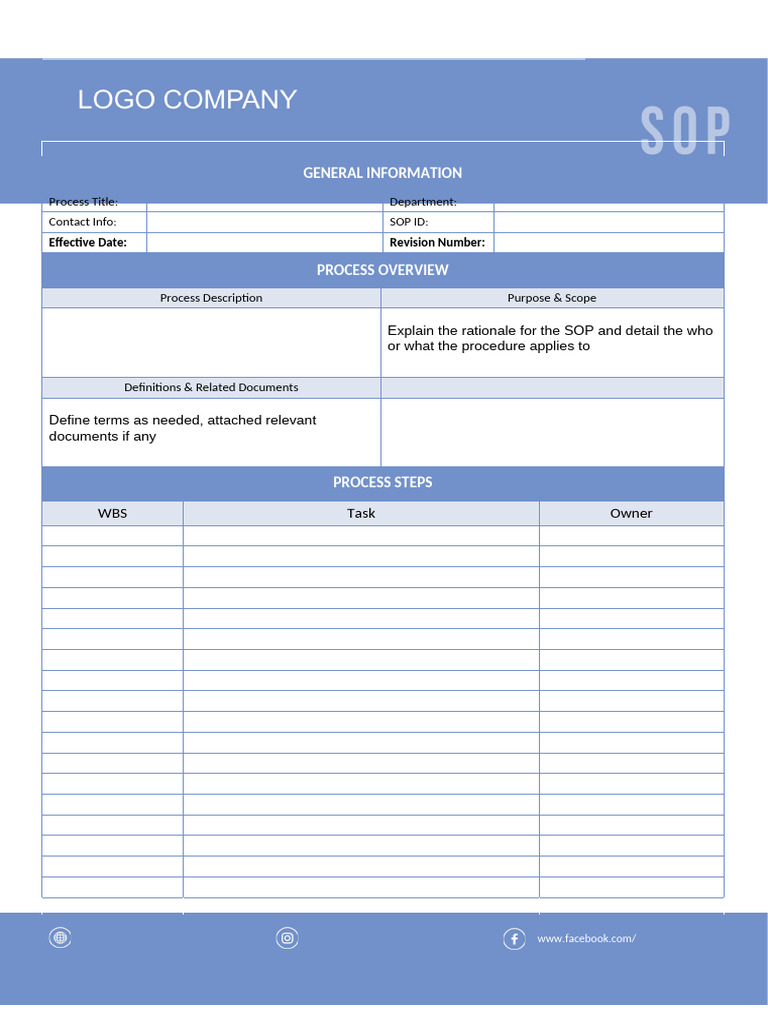Standard Operating Procedure Template 2 0ff80cb176 | PDF