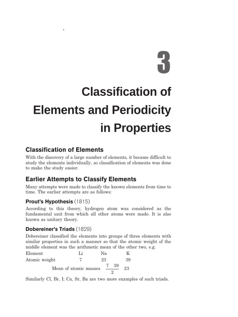 Element Classification and Periodicity | PDF | Ion | Periodic Table