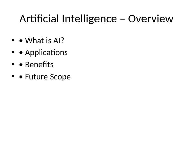 AI Overview Presentation | PDF