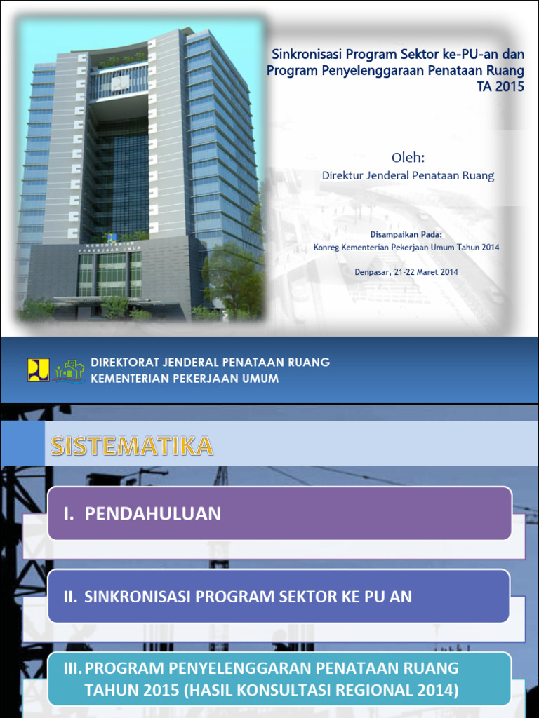 Sinkronisasi Program Penataan Ruang 2015 | PDF