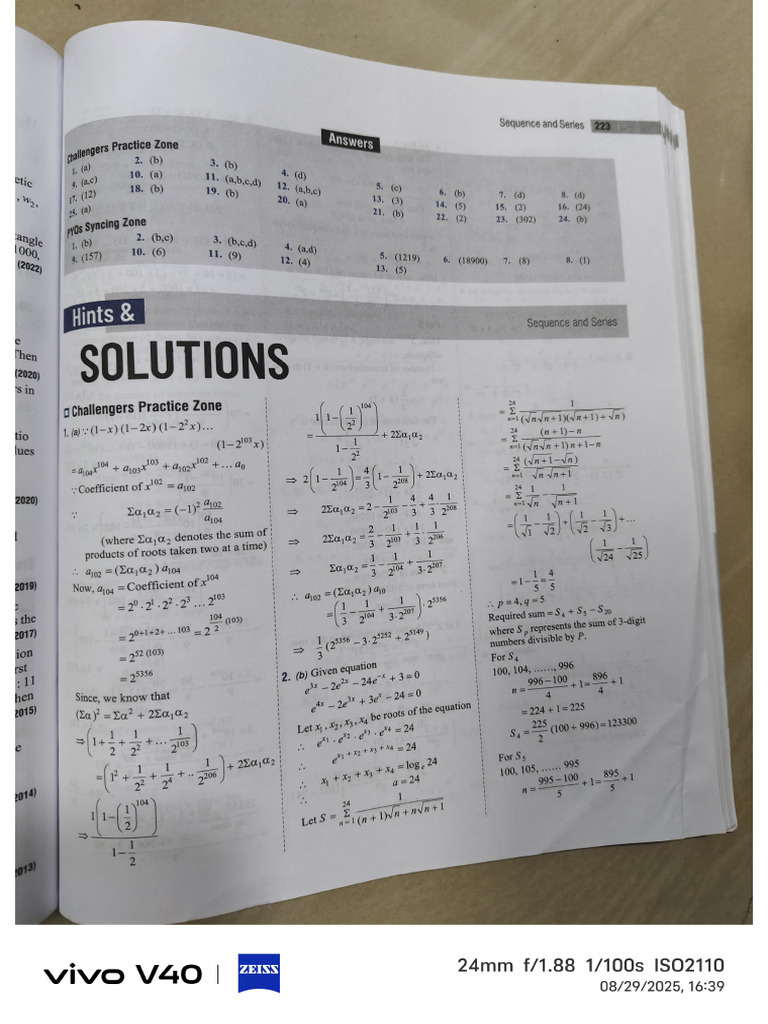 Sequence and Series - Answers. | PDF