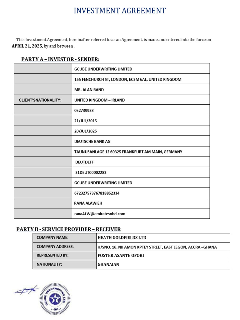 Contract - 100 Billion Cash Transfer | PDF | Indemnity | Trade Secret