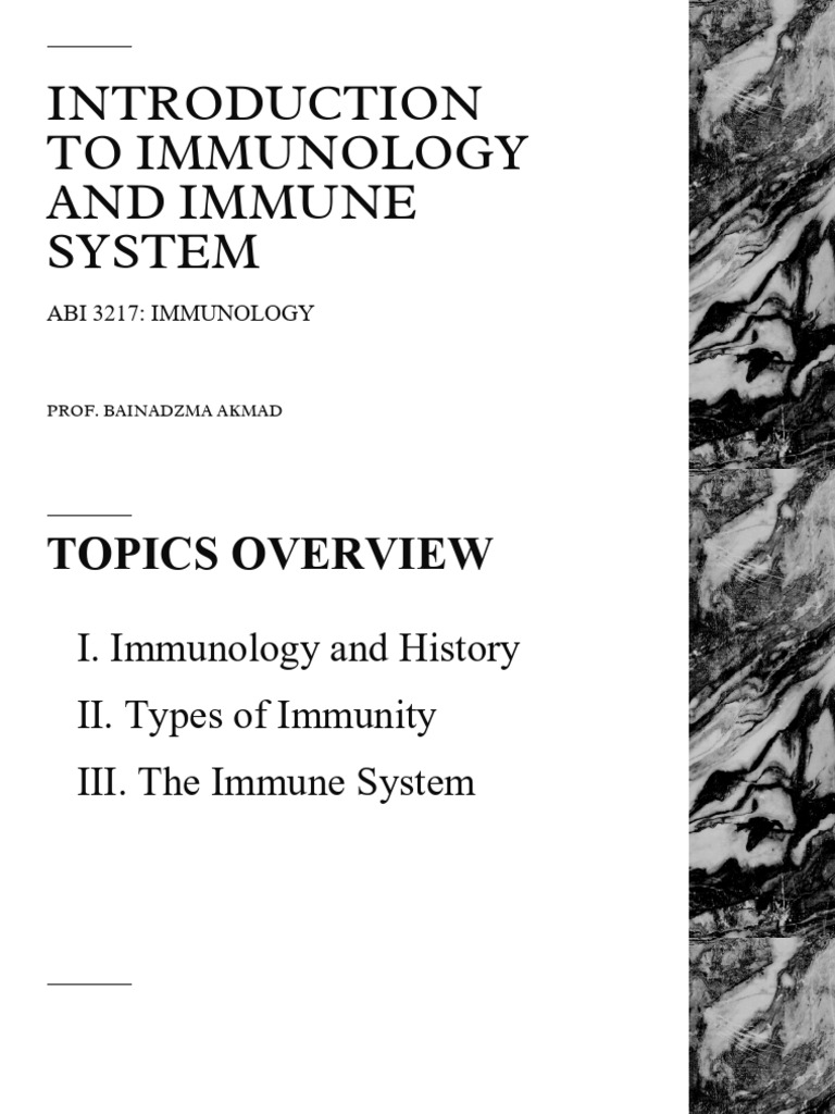 Immunology: History and Immune System Overview | PDF | White Blood Cell ...