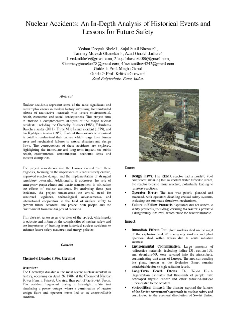 Nuclear Accidents: Lessons Learned | PDF | Nuclear And Radiation ...