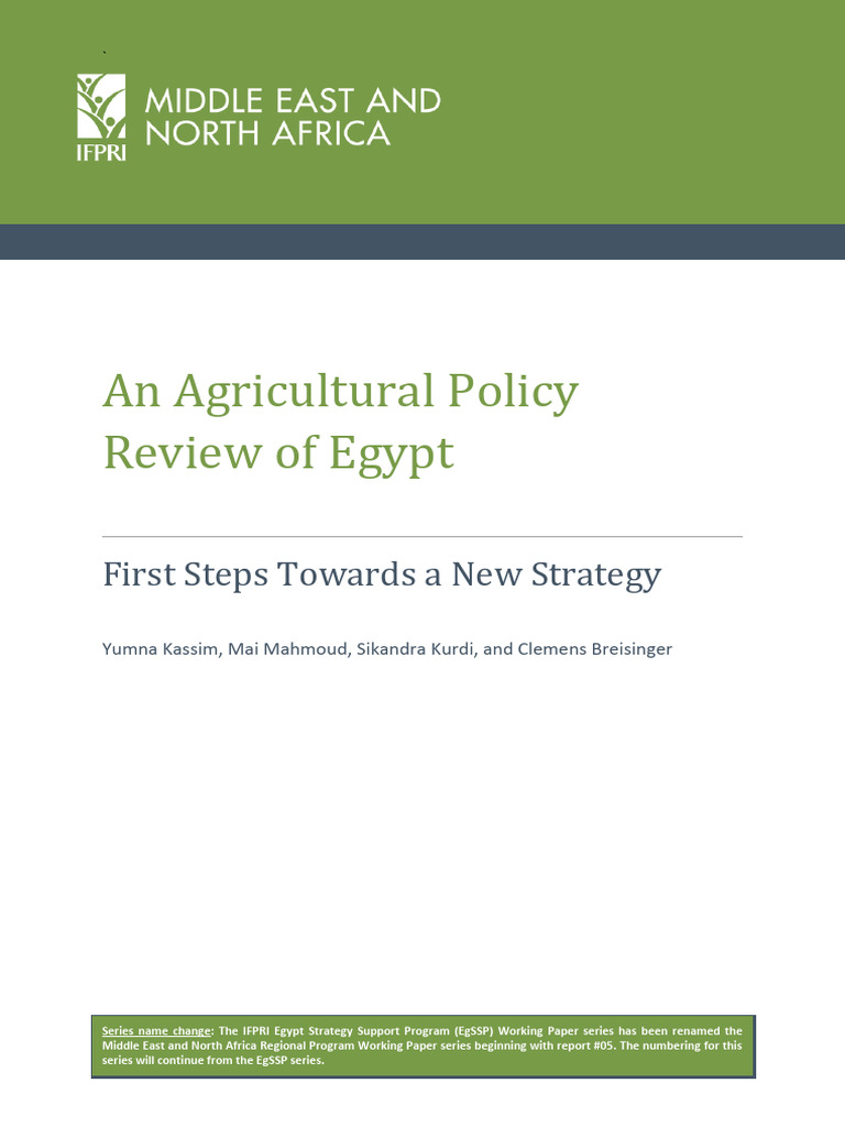 Egypt Agricultural Policy Review 2018 | PDF | Subsidy | Irrigation
