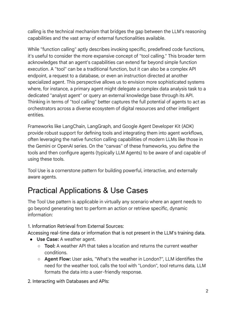 Tool Calling in LLM Agents Explained | PDF | Databases | Data