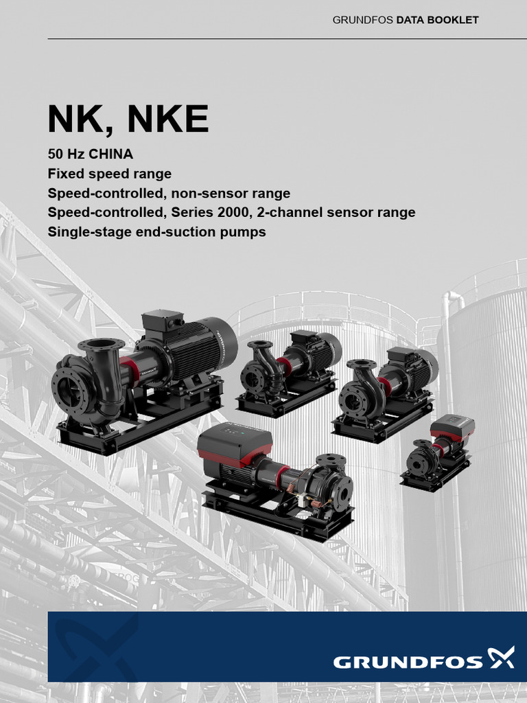 Grundfos NK NKE Pump Data Booklet | PDF | Pump | Mechanical Engineering