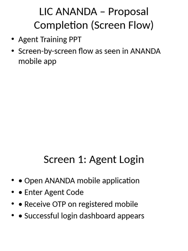 ANANDA Mobile App Proposal Process Guide | PDF