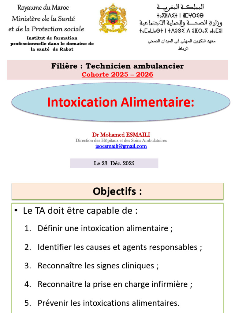 Intoxication Alimentaire : Guide pour Techniciens | PDF | Intoxication ...