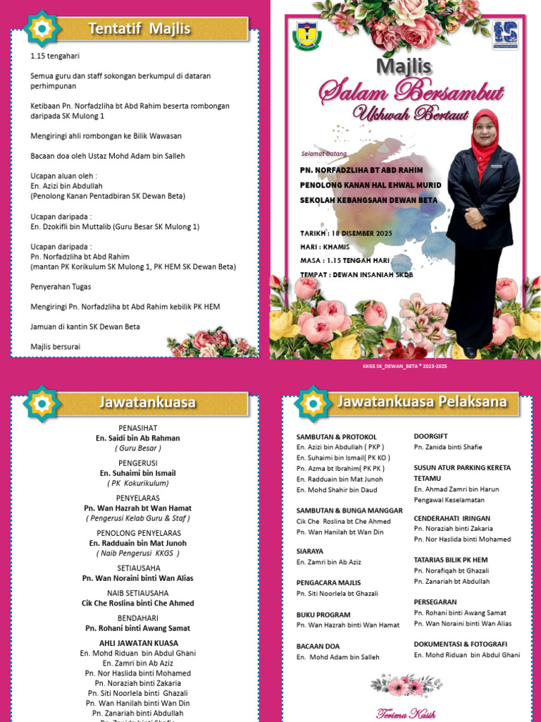 PAMPLET MENYAMBUT Pkhem | PDF