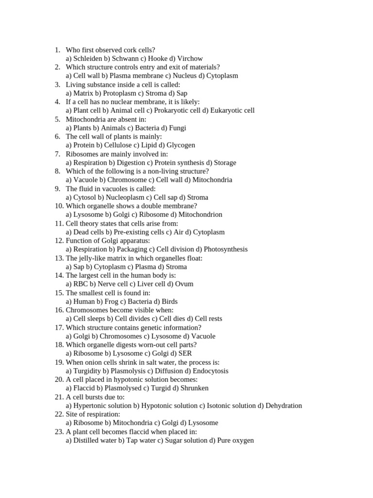 Cell | PDF | Cell (Biology) | Cytoplasm
