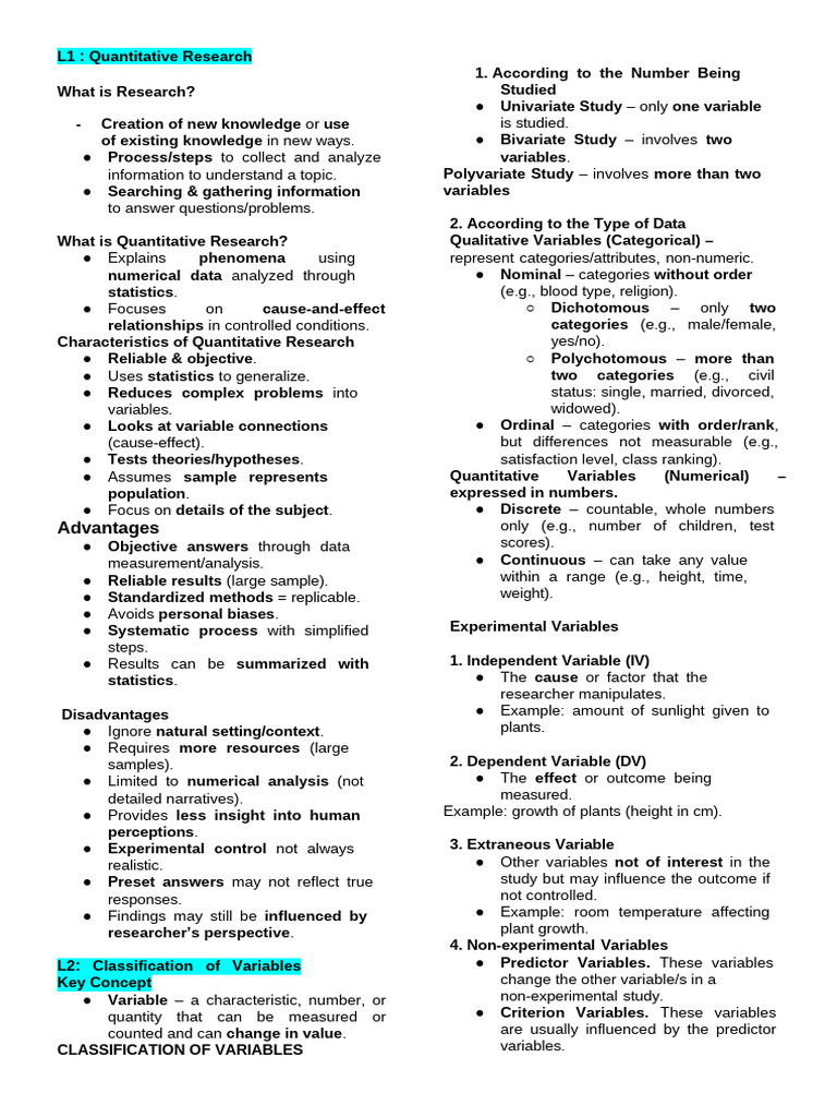 Understanding Quantitative Research Basics | PDF | Hypothesis | Statistics