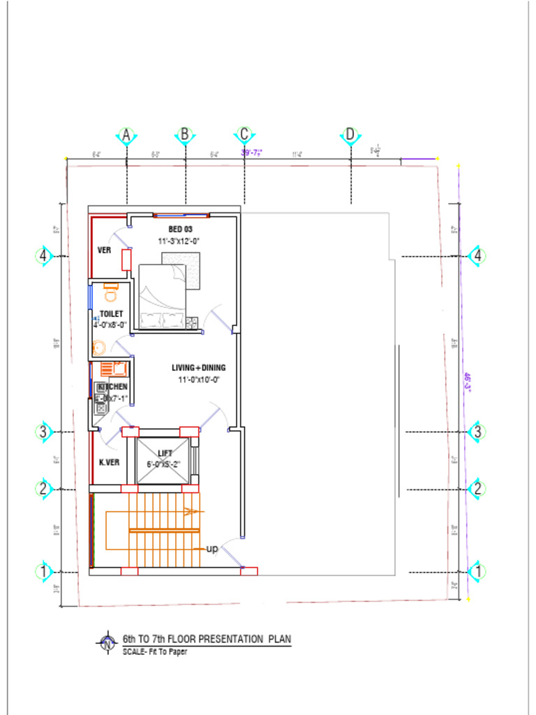 6th to 7th Floor Layout Plan | PDF