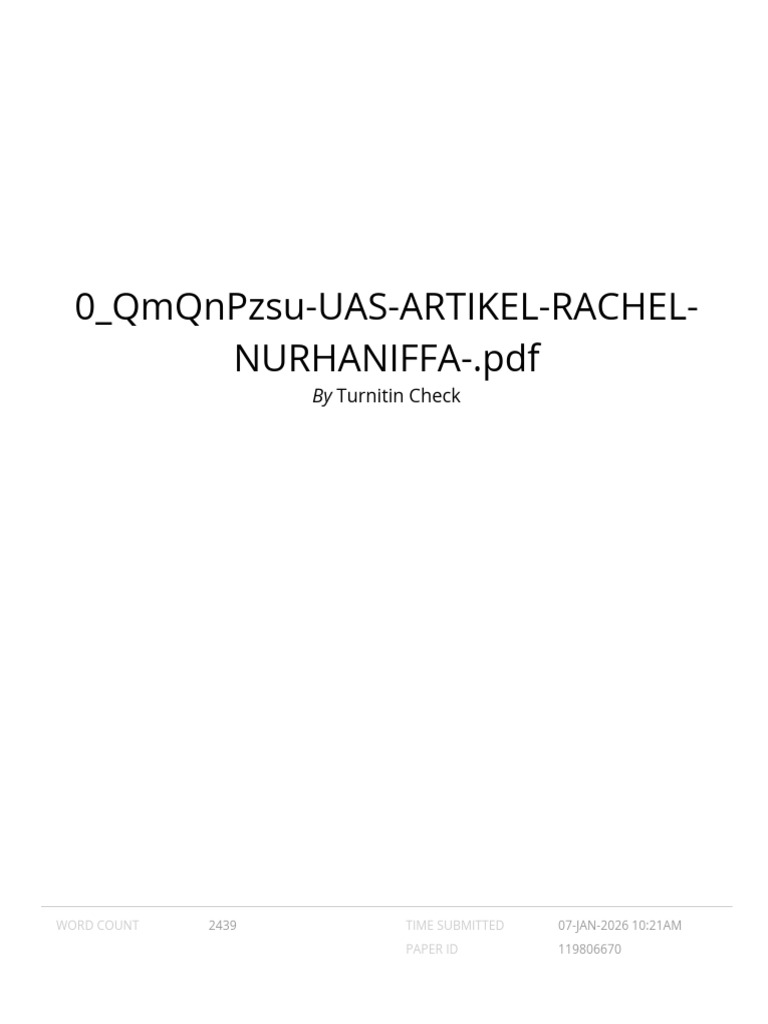 Turnitin Originality Report Summary | PDF