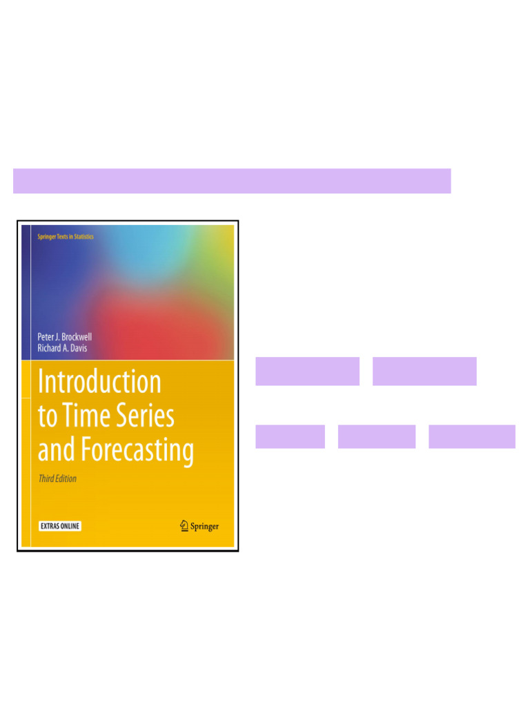 Introduction to Time Series and Forecasting 3rd newest edition 2025 | PDF
