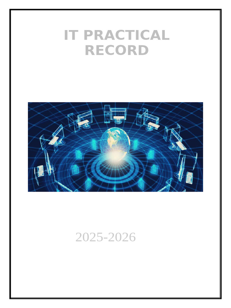 IT Practical Record 2025-2026 | PDF