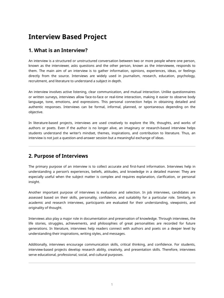 Interview Based Project - Robert Frost | PDF | Interview | Poetry