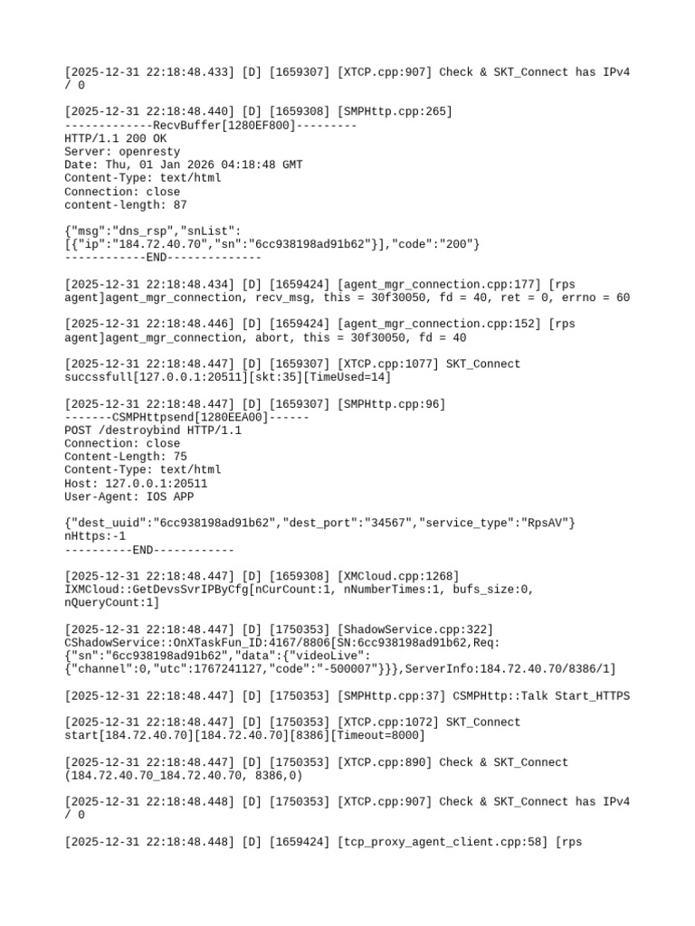RPS Agent Connection Logs Analysis | PDF | Network Protocols | Internet ...