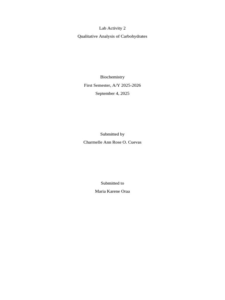 Qualitative Carbohydrate Analysis Methods | PDF | Carbohydrates | Glucose