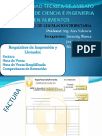Requisitos de Impresión y Llenado de Venta, Factura, Ect.