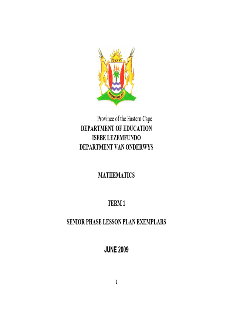 Eastern Cape Grade 7 Math Lesson Plans | PDF | Numbers | Multiplication
