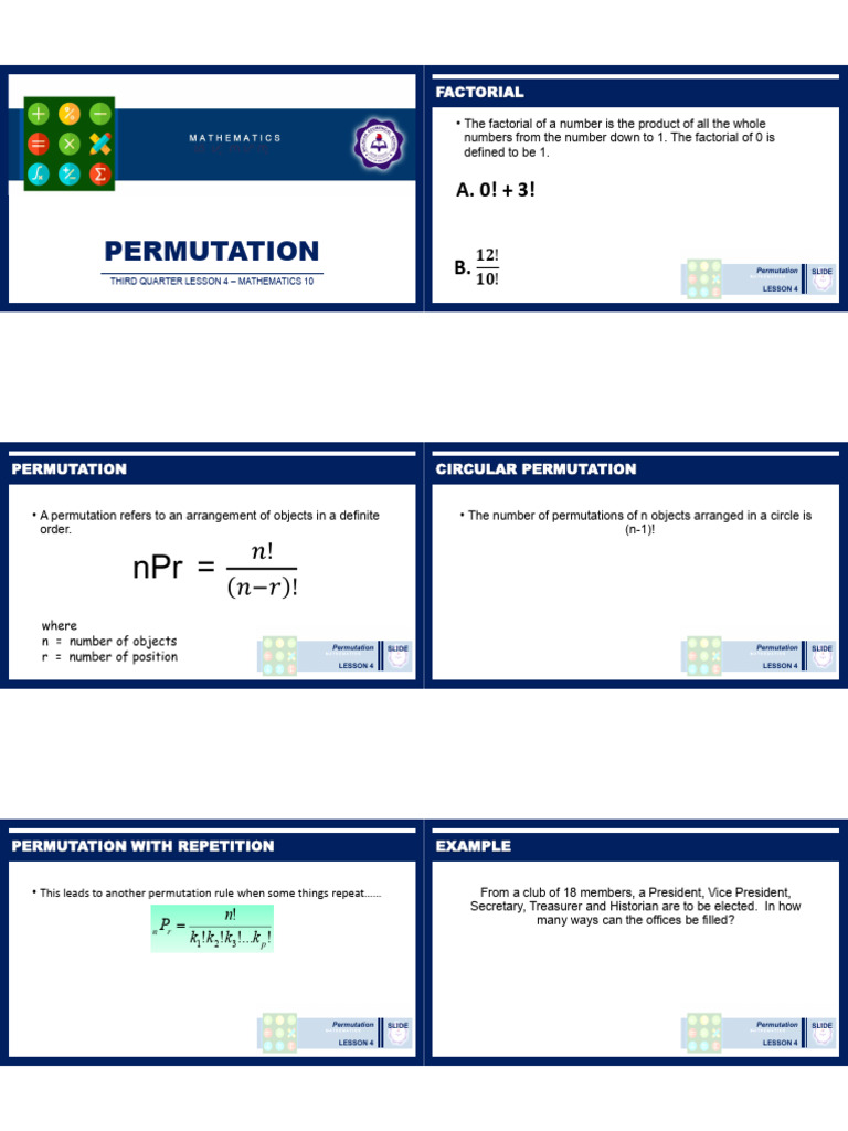 Understanding Permutations in Math | PDF | Permutation | Discrete ...