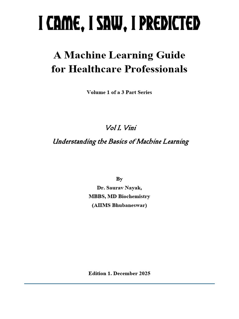 Vol I Ed 1 | PDF | Machine Learning | Statistics