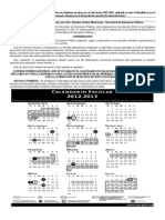 ACUERDO número 638 establece el calendario escolar para el ciclo lectivo 2012