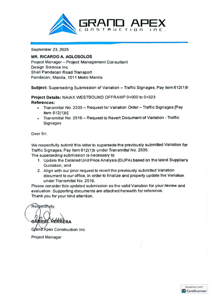 Traffic Signages Supersede Letter | PDF