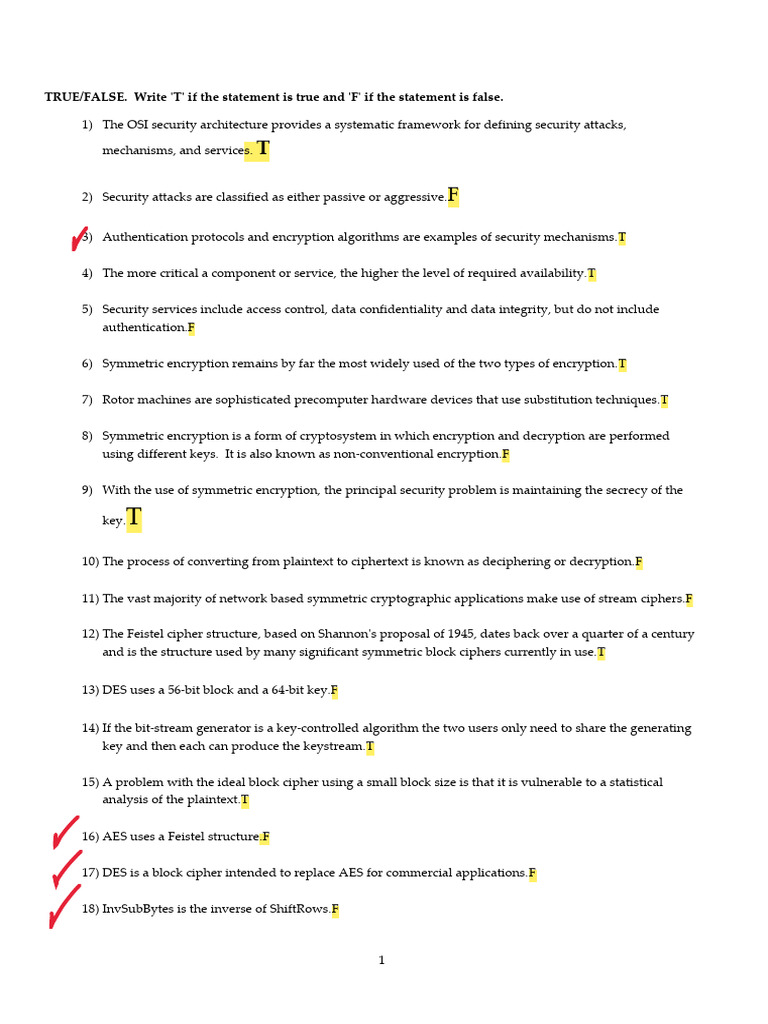 Network Security Exam Questions Guide | PDF | Encryption | Cryptography