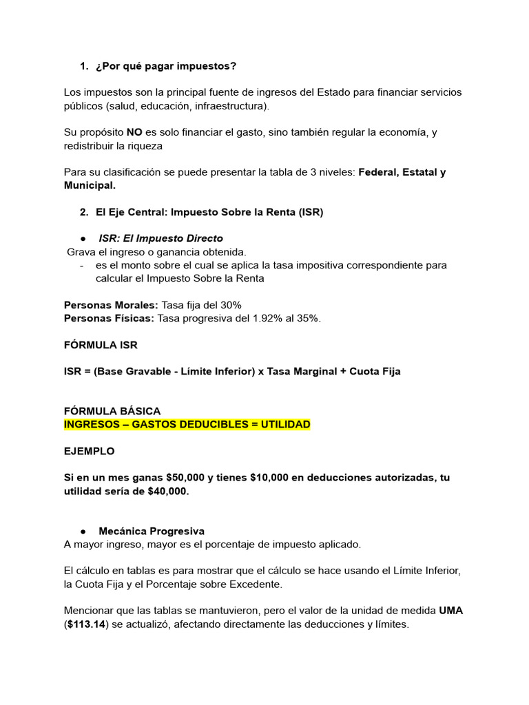 Guía Completa sobre Impuestos en México | PDF | Impuesto sobre la renta ...