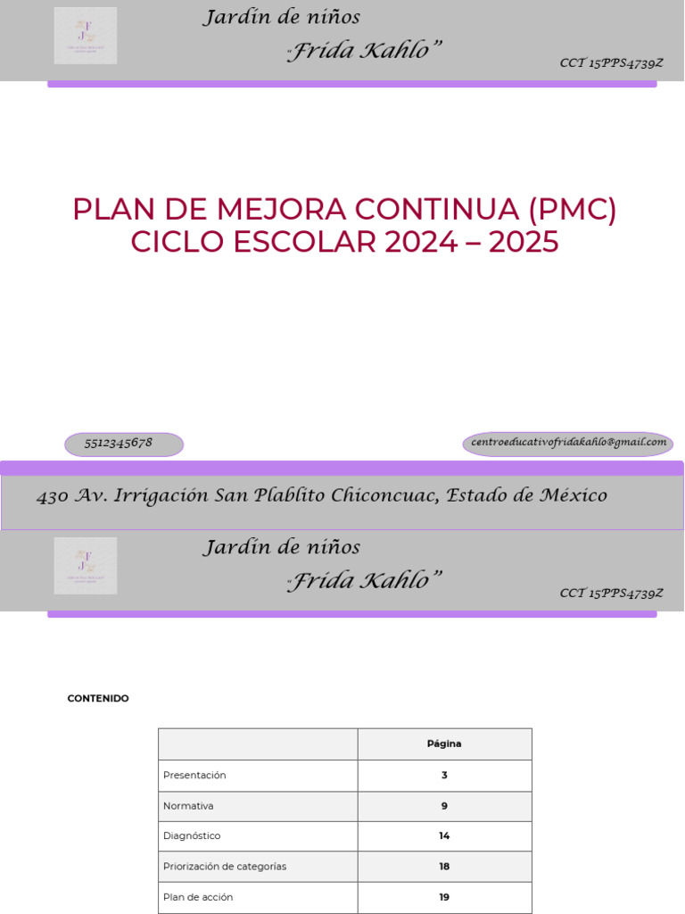 Plan de Mejora | PDF | Educación de la primera infancia | Enseñando