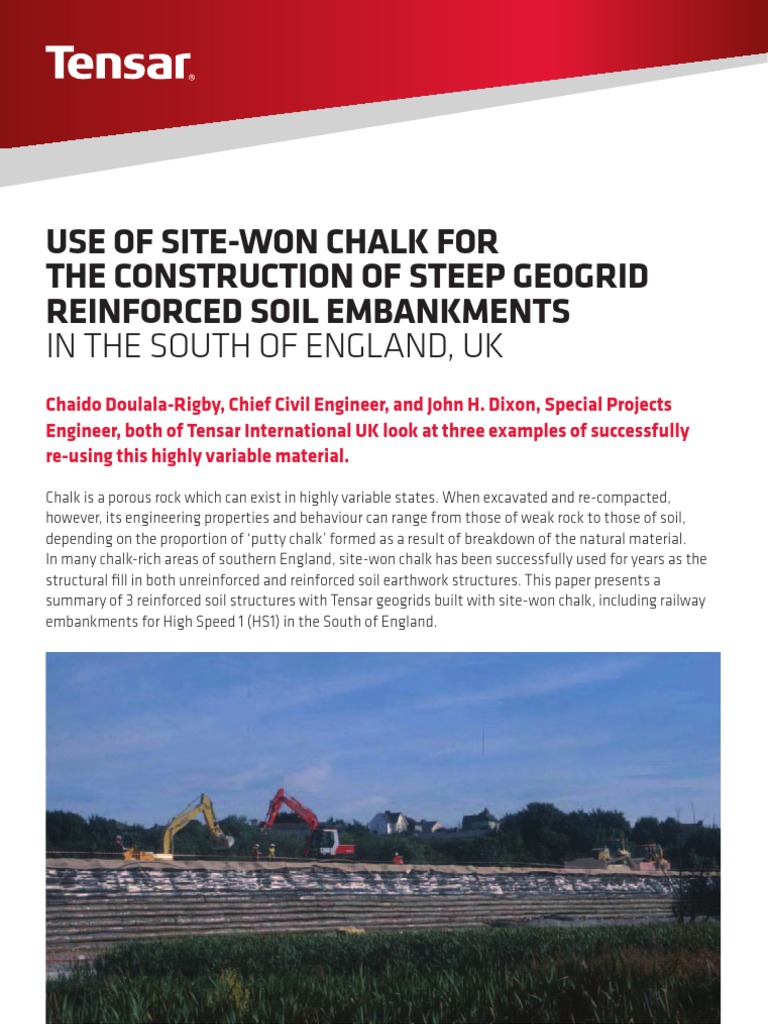Use of Site Won Chalk For Earthworks | PDF | Chalk | Soil Mechanics