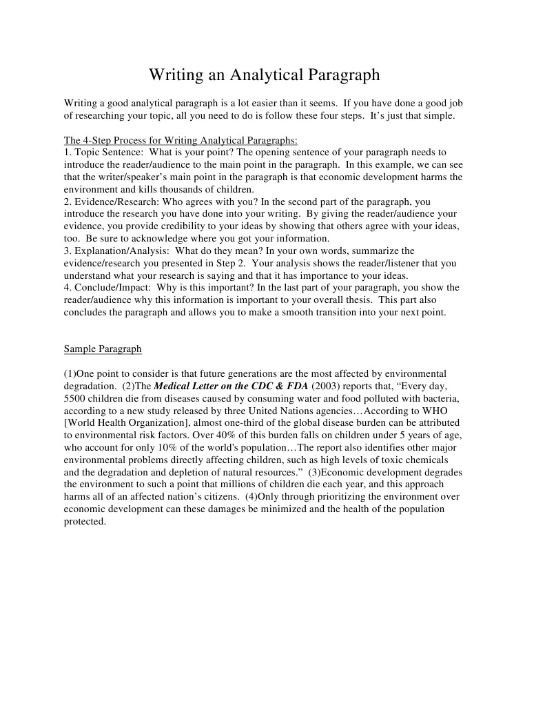 Analytical Paragraph Writing | Format, Examples, Samples 🥇 Vidyanidhi