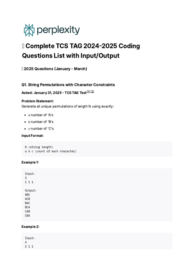 Unique String Permutations and Problems | PDF | String (Computer ...