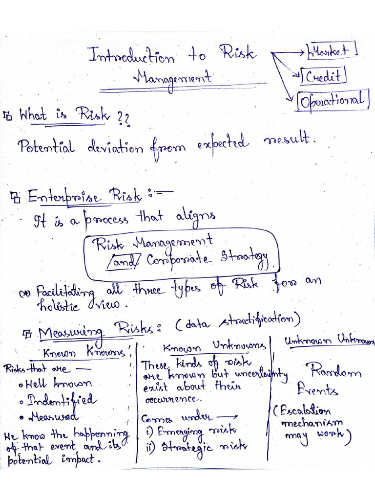Introduction To Risk Management | PDF