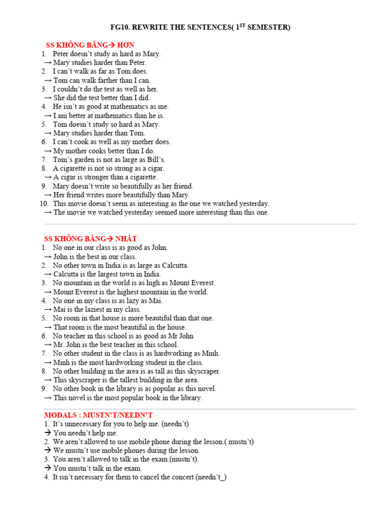 Sentence Rewriting Exercises for ESL | PDF | Chess Openings | Chess Theory
