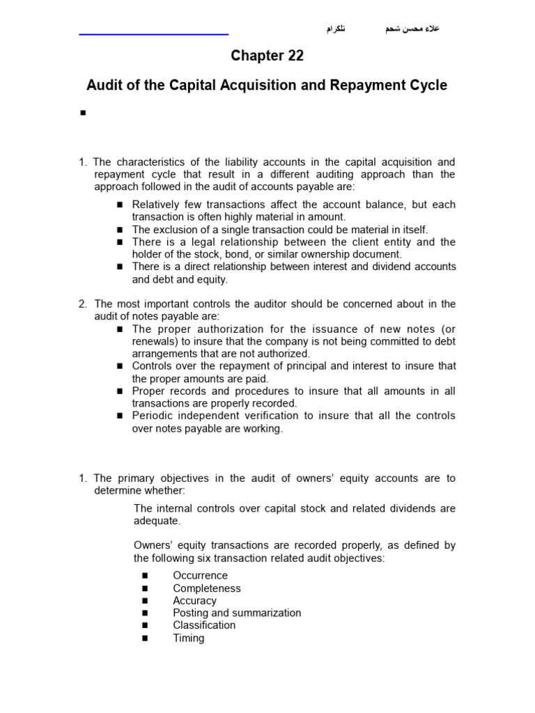 Arens Auditing16e SM 22 | PDF