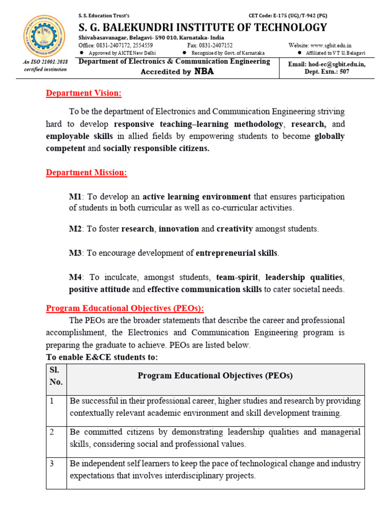 ISO 21001:2018 Certified ECE Program | PDF | Engineering | Leadership