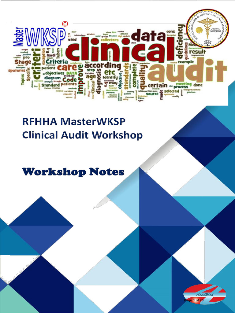 Clincial Audit Workshop Notes Ver Aug 23 | PDF | Clinical Trial | Audit