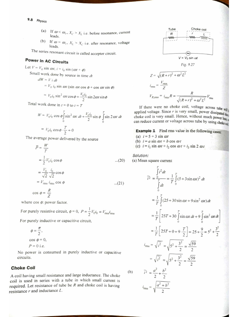 AC & EM Waves Cengage For Everyone | PDF