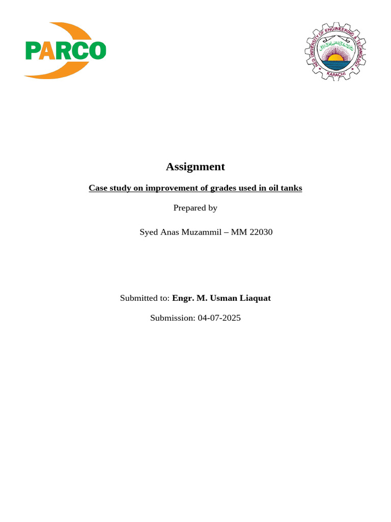 Suggestion For Improvement of Grade in EFR | PDF | Steel | Corrosion